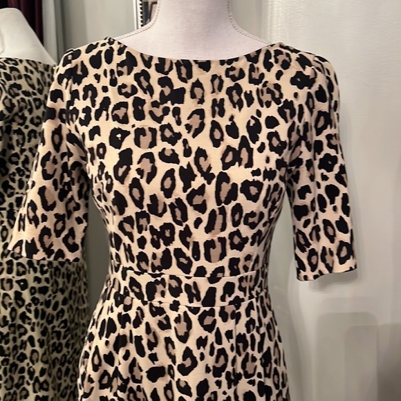 Kate Spade Leopard Print Ponte Dress Size 6 - Picture 5 of 14
